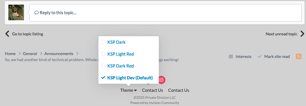 Changing theme back